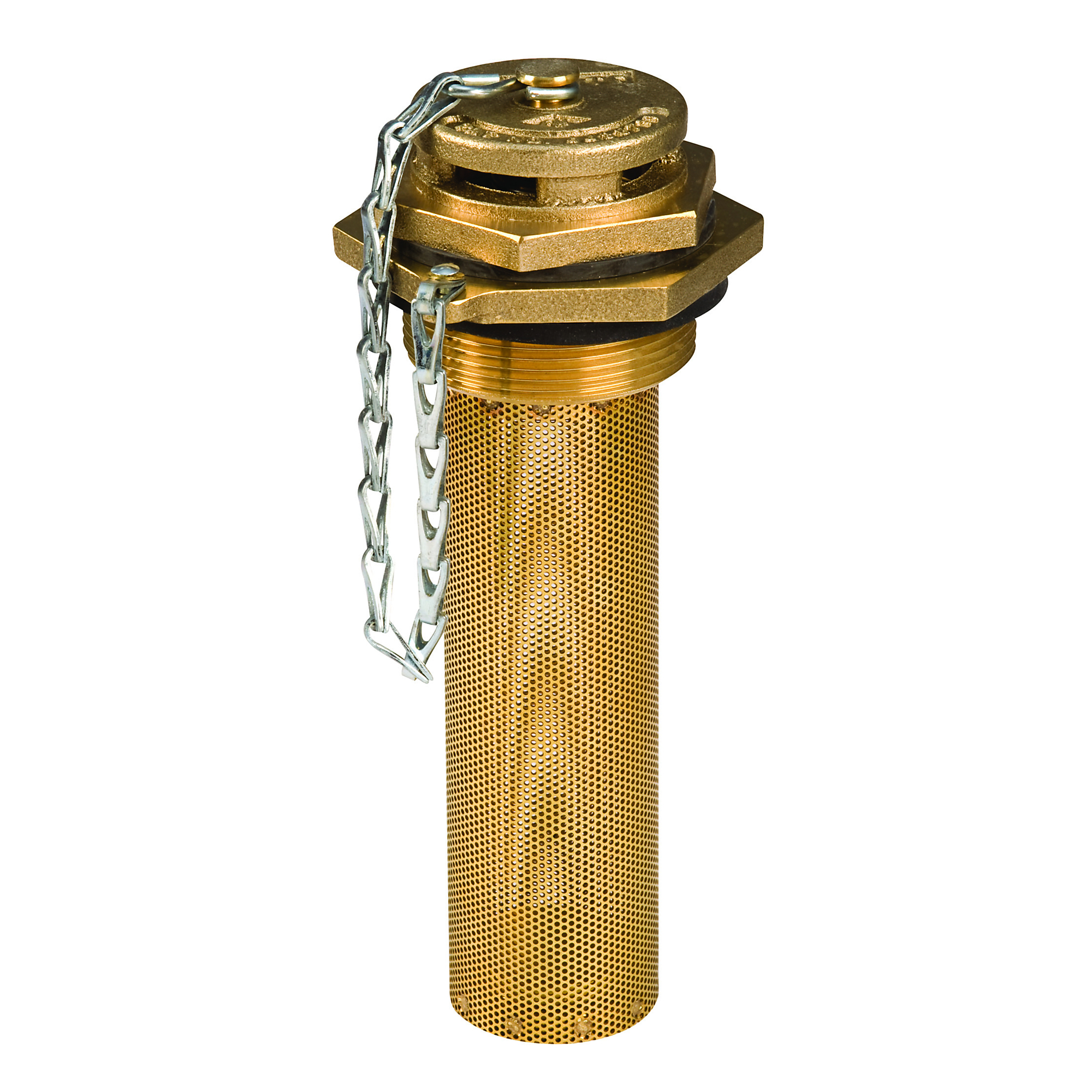 Justrite Fill Drum Vent — 6in. Flame Arrester, Brass Cap, Polyethylene Funnel, Model# 08211